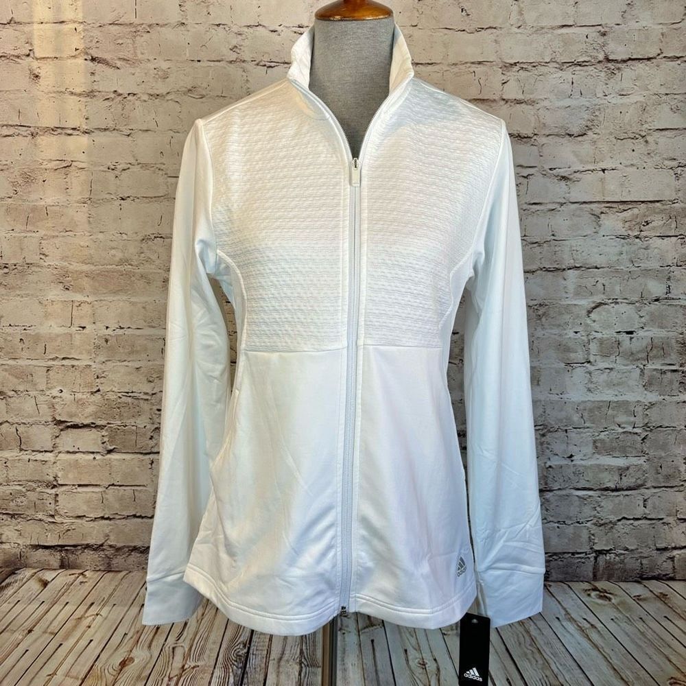 Adidas Cold.RDY Golf Jacket Full Zip Quilted Design White Womens Size Medium